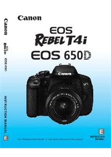 Canon EOS 650D manual. Camera Instructions.